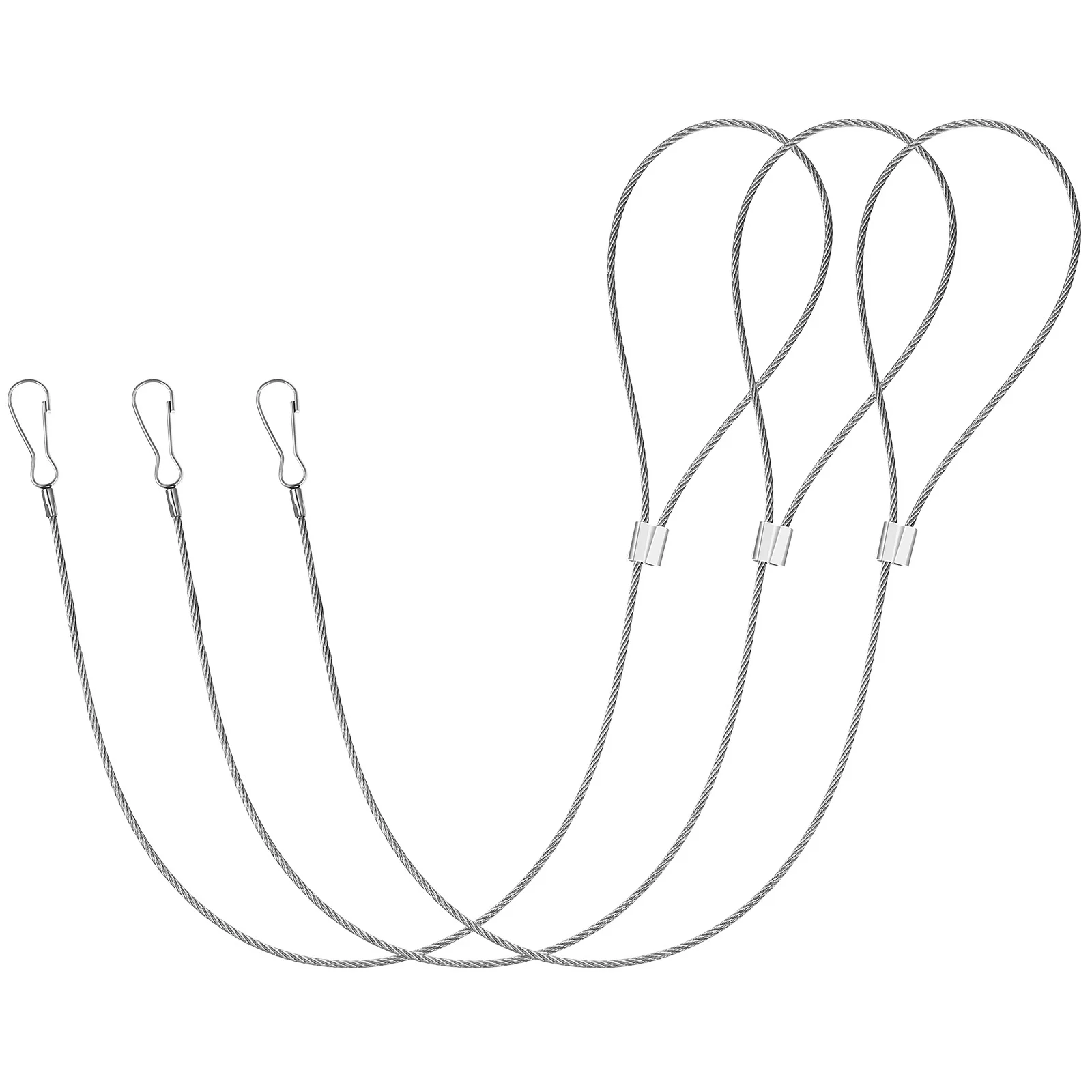 3 pièces loquet de porte câble tire longue Flexible 304 en acier inoxydable pour diverses portes clôtures réglage de sécurité loquet de porte câble tirer