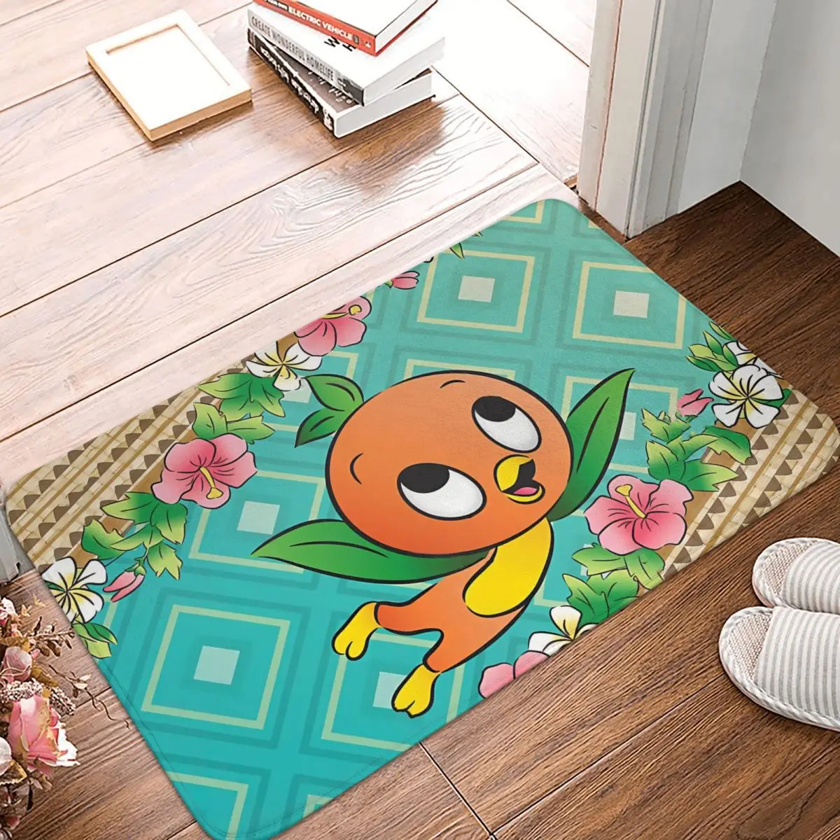 Tropical Turq Orange Bird Meme Y2K Bedroom Mat Rug Home Doormat Living Room Carpet Outdoor