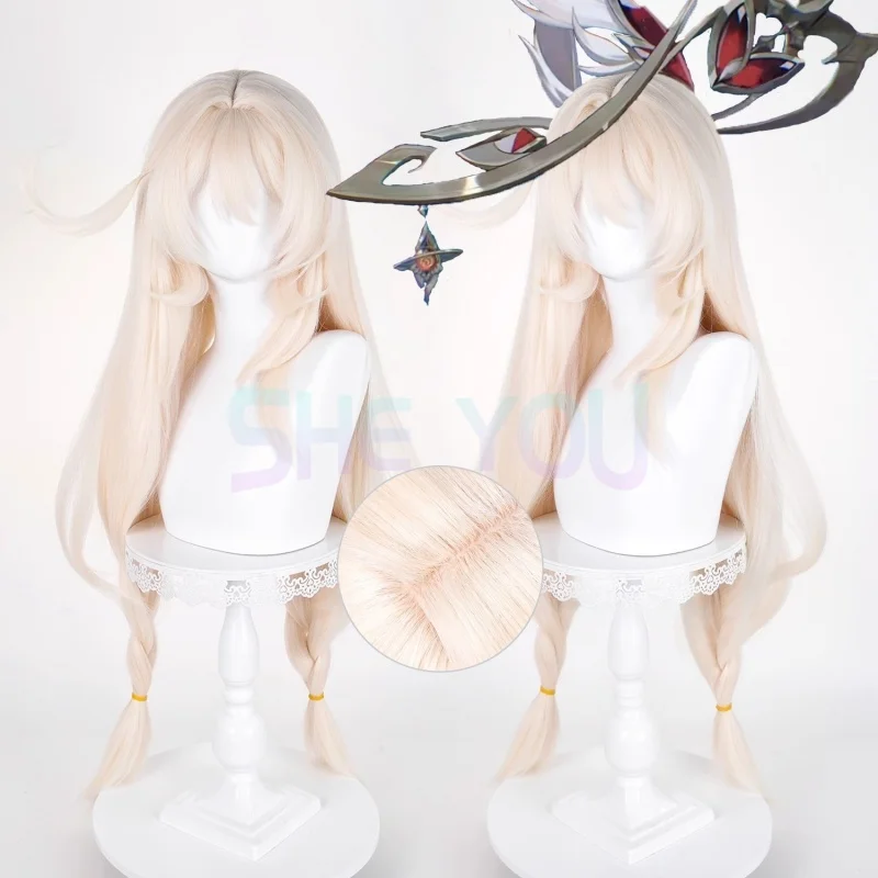 

Anime Alice Cosplay Wig 98cm Long Pink Golden Wig Cosplay Heat Resistant Synthetic Wigs for Halloween Carnival Party Costume