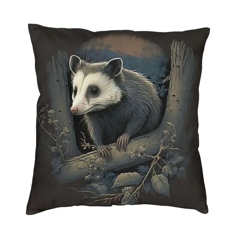 The Hungry Opossum Cushion Cover Two Side Printing Animal Pet Throw Pillow Case for Living Room Cool Pillowcase Home Decor