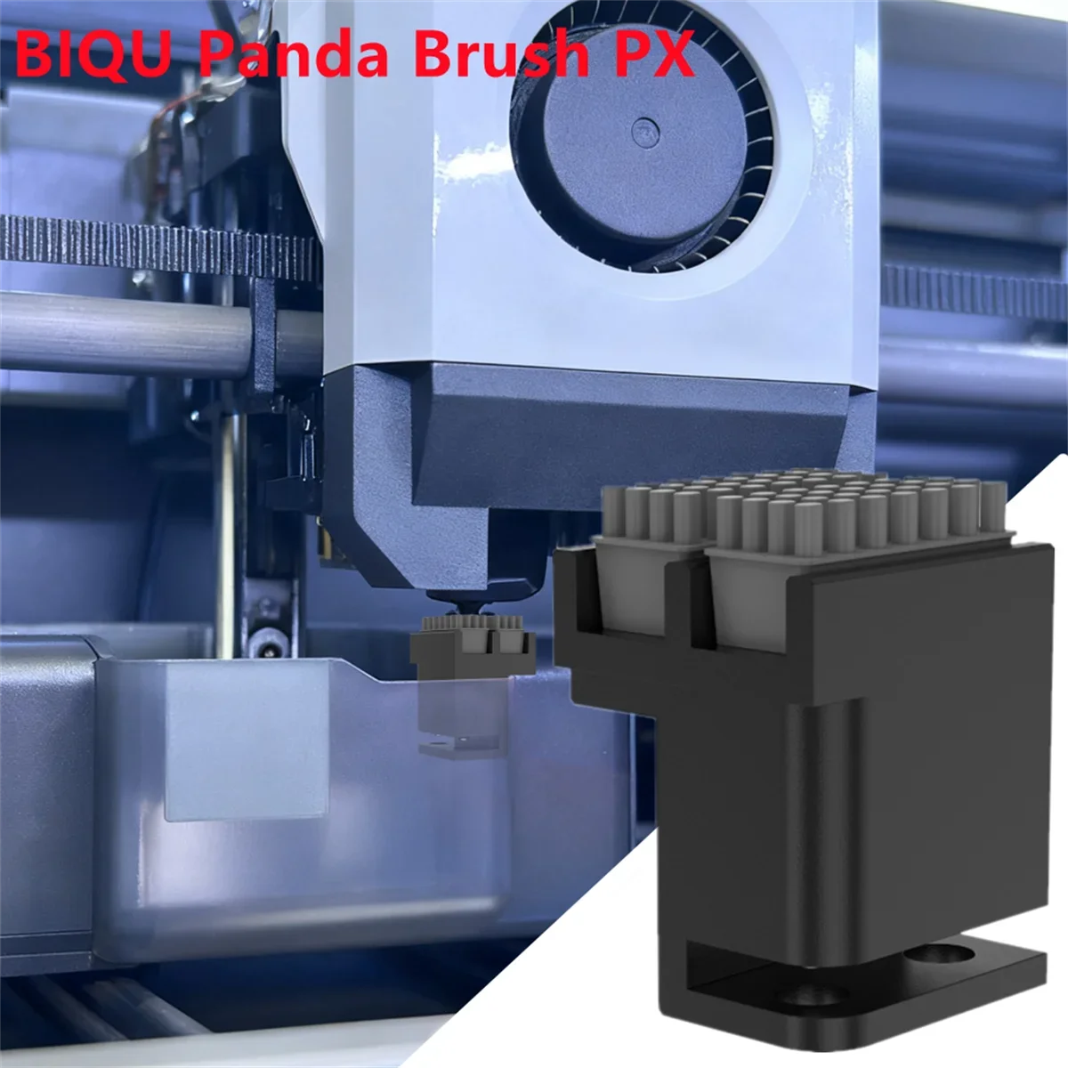 

For Bambu Lab X1 P1S Series Nozzle Brush Bambu Lab Wiper Silicone Brush Mounted Scrubbers Print Head Cleaner Printer Head Wiping