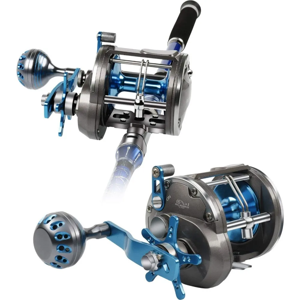 Imagem -05 - Água Salgada Nível Wind Reels Trolling Reel Drag Reels Pesca do Barco Pesca Oceano Sea Bass Grouper Salmão