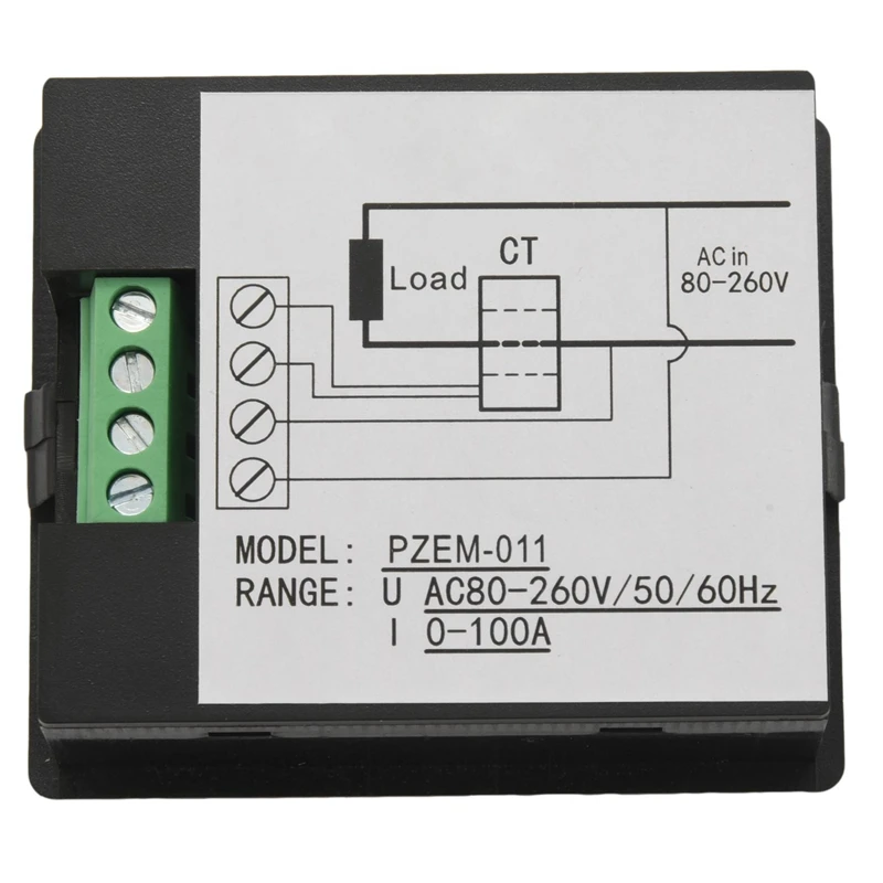 2X Single Phase Digital Electric Saver Power Meter Wattmeter 220V 100A Khw Energy Meter Pzem-011 With Ct Split