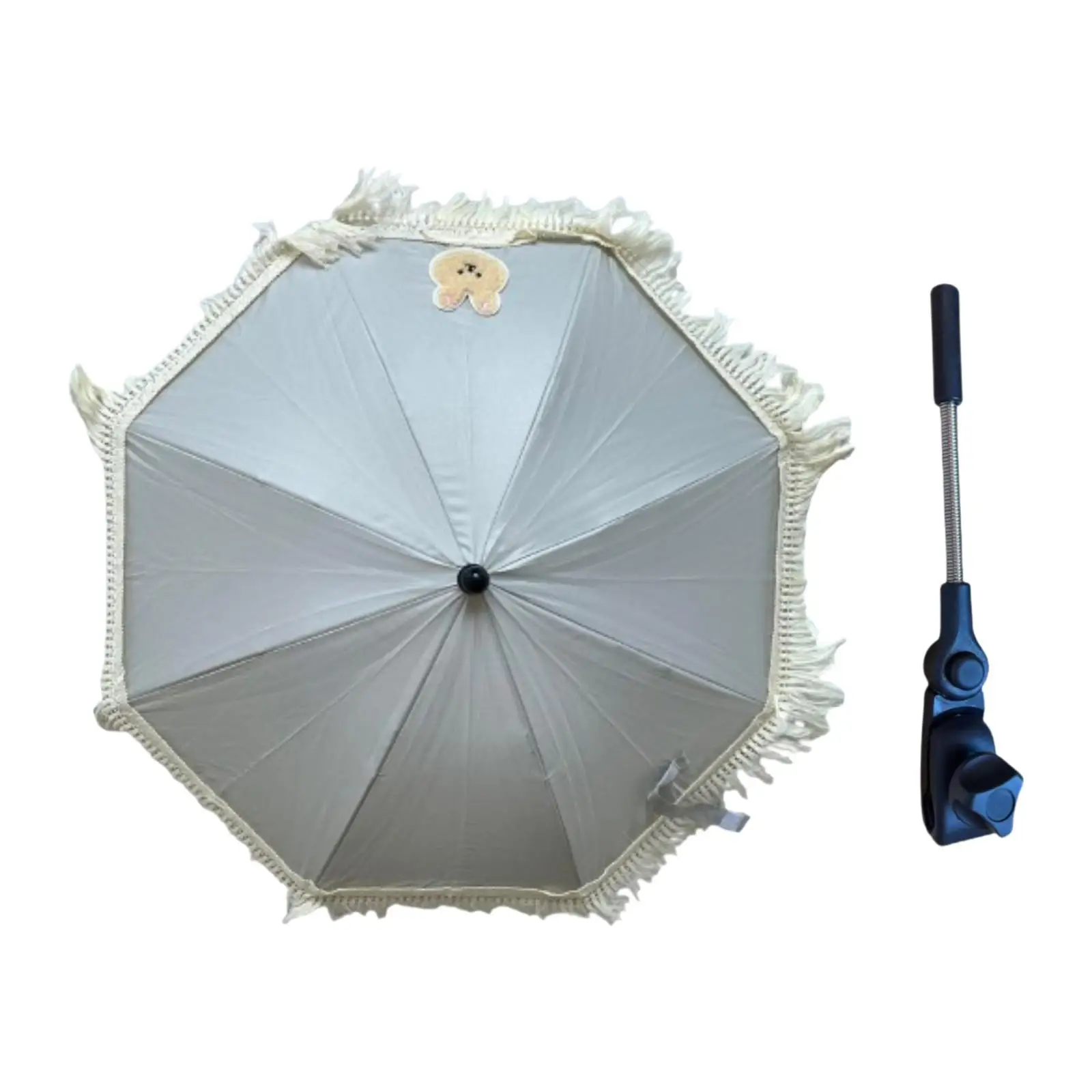

Stroller Parasol Clip on Pushchair Umbrella for Trolley Outdoor Traveling