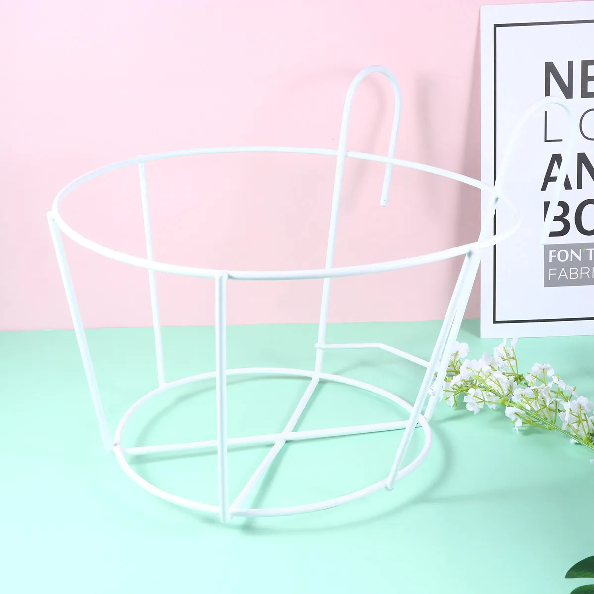 

Комплект из 2 черных железных кронштейнов для подвесных цветочных горшков, держателей для растений, опорных полок для балкона, сада, домашнего декора, размер XL