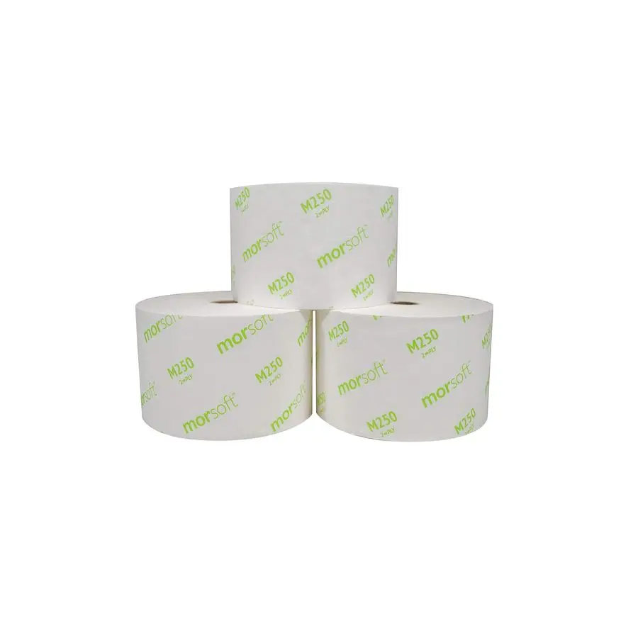 Paper M250 MorSoft Coreless Alternative Bath Tissue SepticSafe, 2Ply White, 1250 Rl 24 Ct