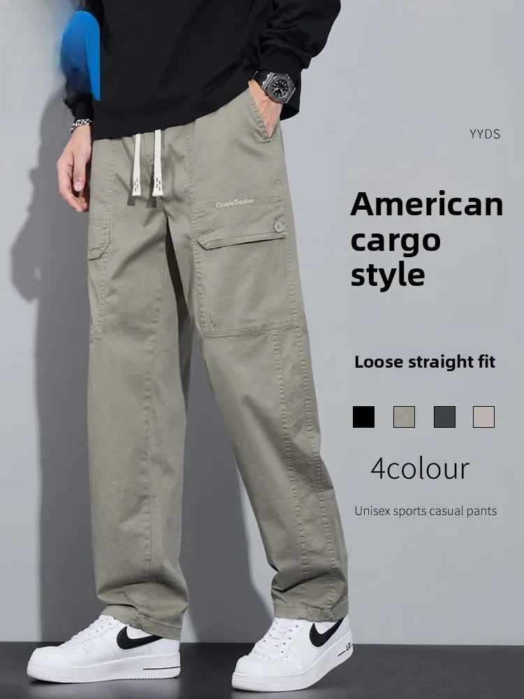 

Мужские повседневные брюки True Weave, прямые, свободного кроя, весна-лето, новые, в стиле ретро, рабочая одежда, американские, в стиле High Street, спортивные брюки