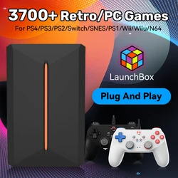Launchbox 500G Game Hard Drive With 3700+Games Plug&Play Retro Game Concole For PS4/PS3/PS2/Gamecube/Switch/WII/WIIU/N64/SNES