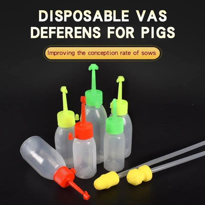 

Disposable Large and Small Insemination Tubes for Pigs Plastic Bottle Sow Artificial Insemination Tube Pig Breeding Supplies