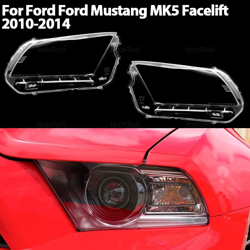 

For Ford Mustang MK5 Facelift 2010-2014 Xenon Headlight Transparent Housing Front Headlight Lens Shell Cover Lampcover Lampshade