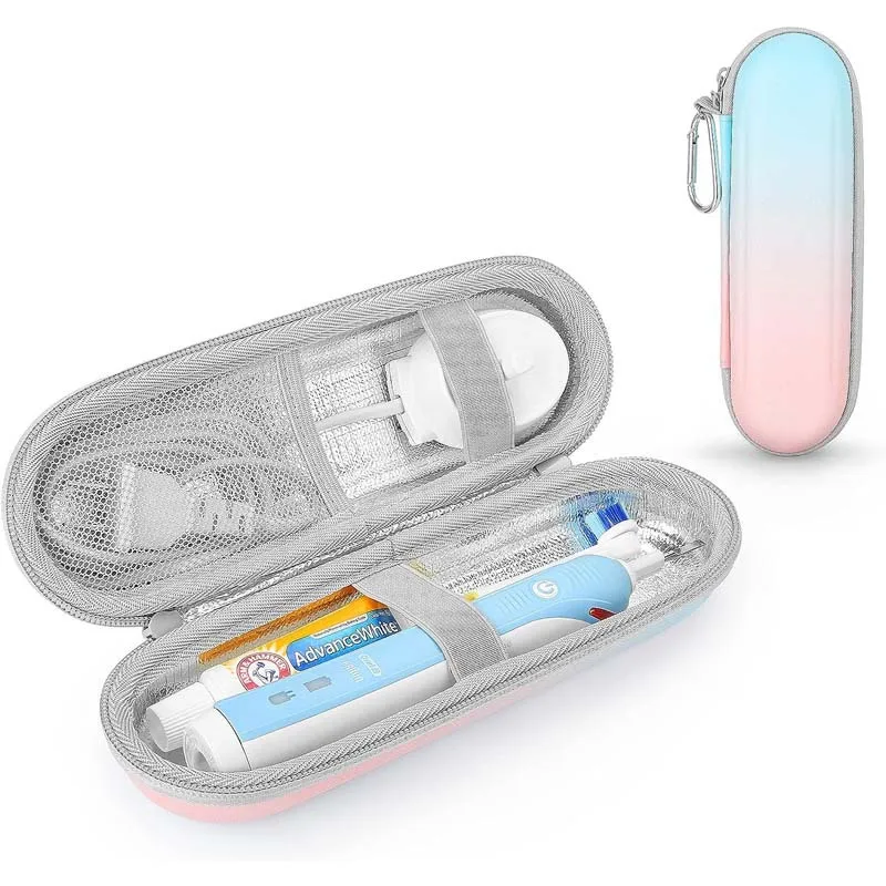 1 Pcs Travel Case for Electric Toothbrush, Portable Hard Protective Storage Bag with Accessories Storage