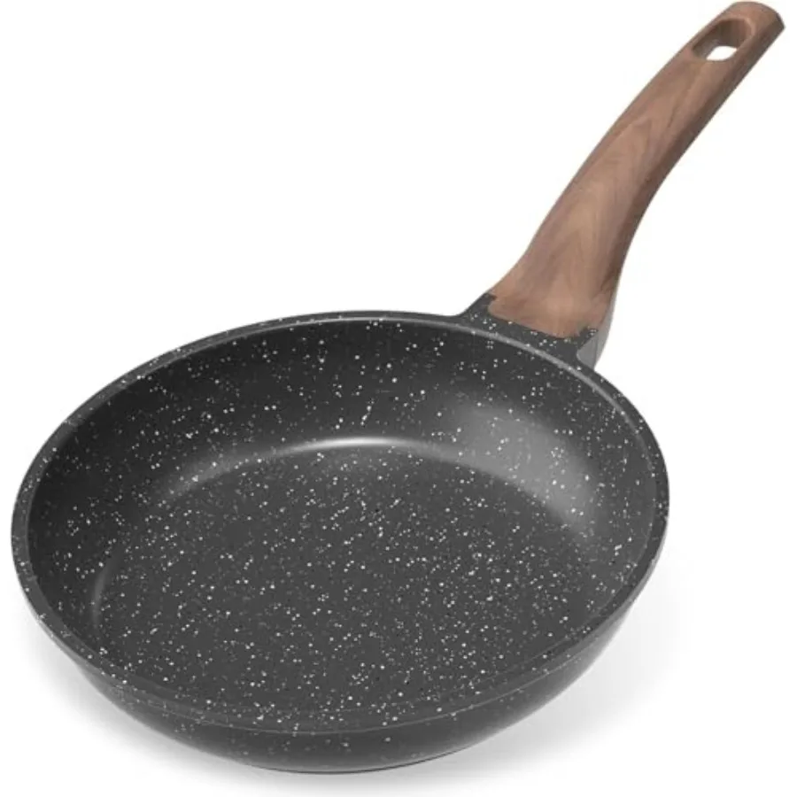 

Nonstick Egg Frying Pan Skillet, Granite Omelette Pan, PFOA Free, Easy Clean, Scratch Resistant, Stay-Cool Handle, Grey