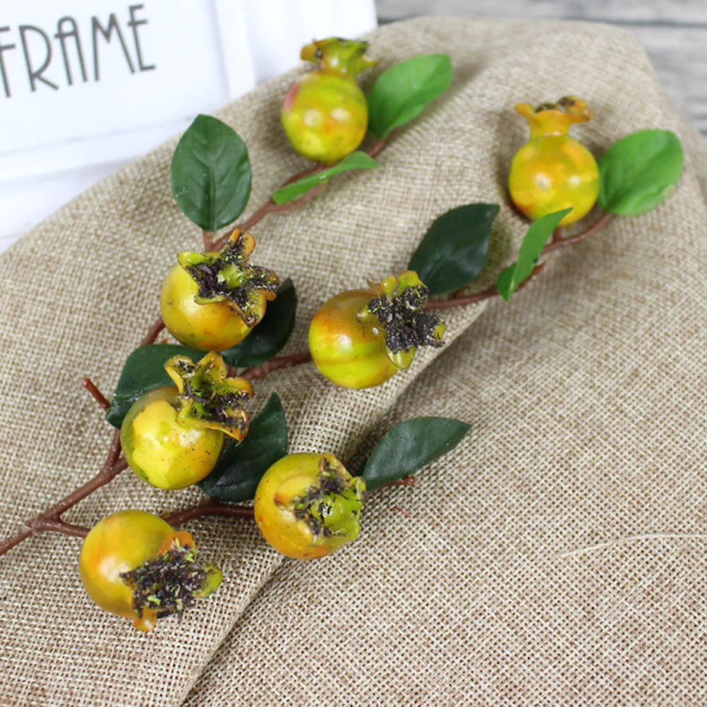 

Artificial Rosehip Berries Simulation Pomegranate Fruit Bouquet For Diy Floral Arrangements Home Wedding Party Decor
