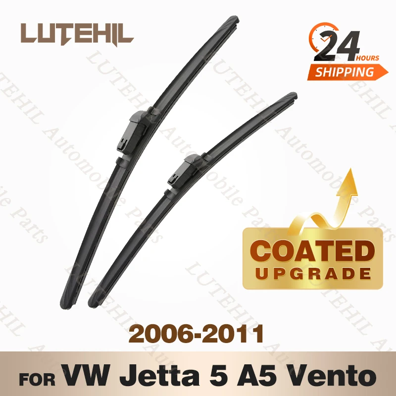 

LUTEHIL's Silicone Front Wiper Set For VW Jetta 5 A5 MK5 Vento 2006 - 2011 2007 2008 2009 coated windshield wiper blade 24"+19"