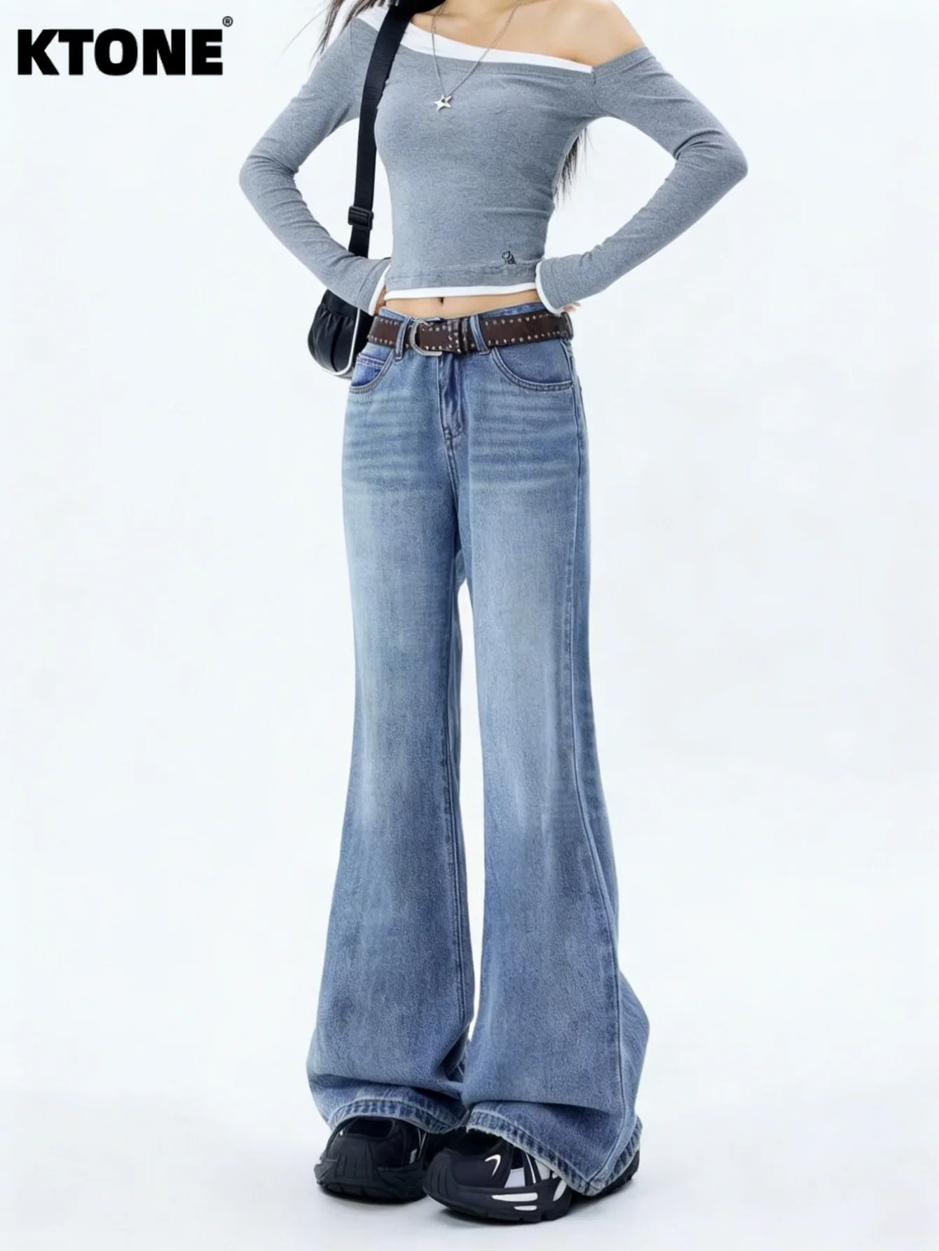 

Man Pants Loose Blue Jeans Drip Unisex Original Y2K Clothes Denim No accessories or belts included