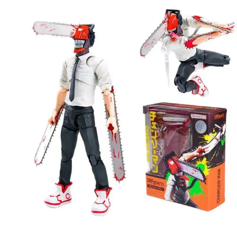 

SHF Chainsaw Man Action Figure Denji Katana Man Figurine 15cm Chainsaw Demon Figures Model Toys Gifts