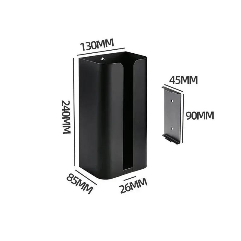 الحائط المغناطيسي لا الحفر الذاتي لاصق كيس قمامة موزع المنظم المطبخ الحمام منشفة ورقية حامل تخزين الأنسجة