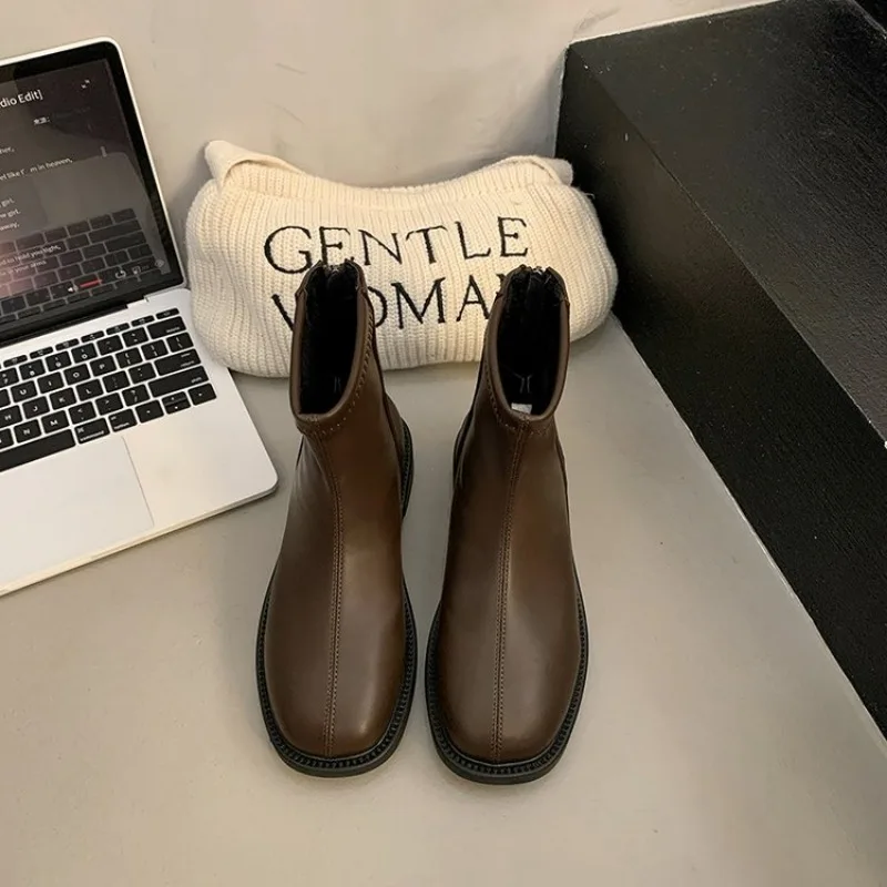 

Woman Elastic Boots Fashion Ladies Thick Bottom Ankle Luxury Designer Female Boots NEW Autumn Winter Women's Chelsea Boots 2024