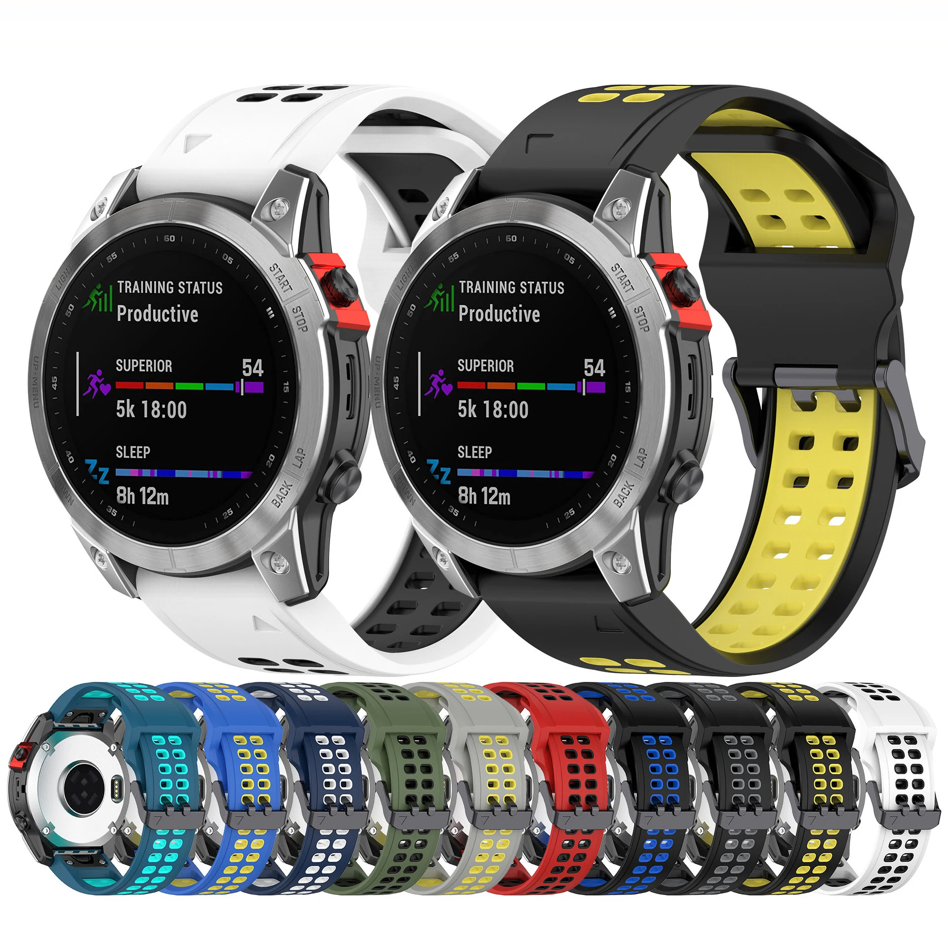 Pulseira de silicone de 22mm para garmin fenix 8/e/7/6 pro/quatix 5/epix/instinct/marq/965 955 pulseira de relógio inteligente