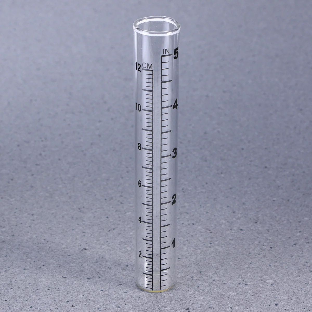 

Flat Bottom 12Cm Glass Test Tube with Scale for Accurate Rain Measurement Outdoor Weather Analysis Tool Test Tube