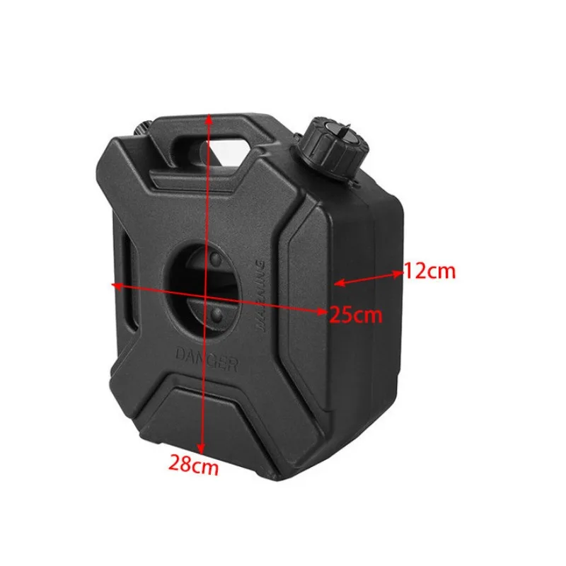 5 liter black red fuel tank, spare oil tank for car and motorcycle