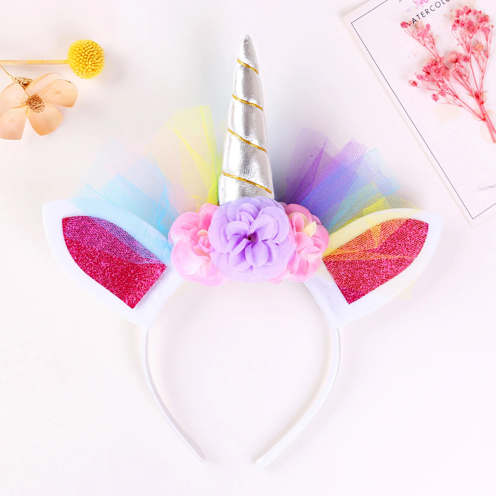 

Повязка на голову с единорогами для детей, аксессуар для костюма принцессы, головной убор для Хэллоуина и карнавала, реквизит для выступлений
