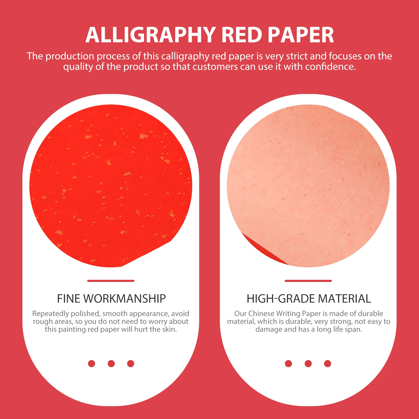 

1 Roll Chinese Writing Paper Red Decorative Character Blank Calligraphy Party Festival Diy Fu Painting Durable Smooth Easy Carry