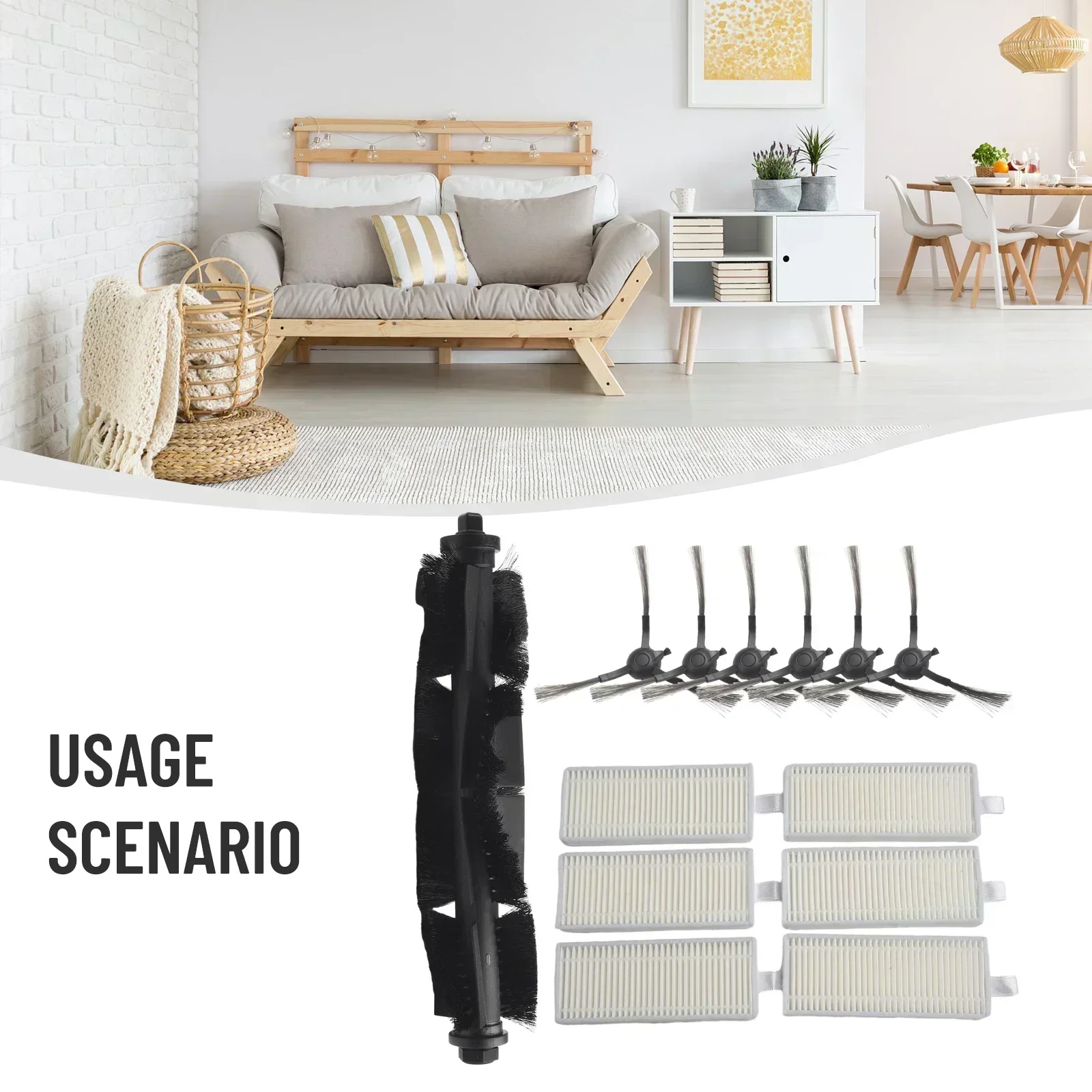 

Roller Side Brush Filter Kit For RV10 RV30 Vacuum Cleaner Spare Parts Household Cleaning Replacement Accessories