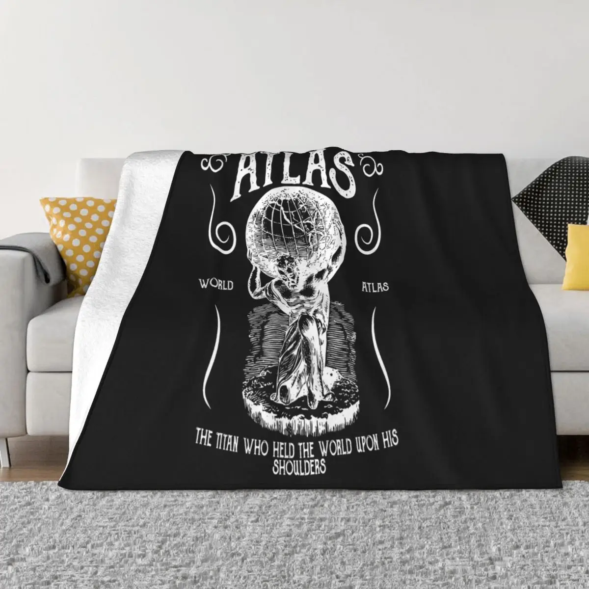 Atlas Greek Mythology Titan Worlds Strongest Man Gym Training 2021 Rock Animal Punk Throw Blanket