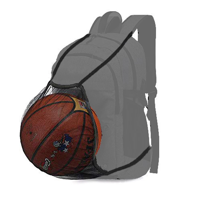 PcvGef Basketballtasche – 2er Set Ballnetz, Schwarz, Mit Kordelzug, Für Basketball, Fußball & Volleyball, Tragbar & Strapazierfähig