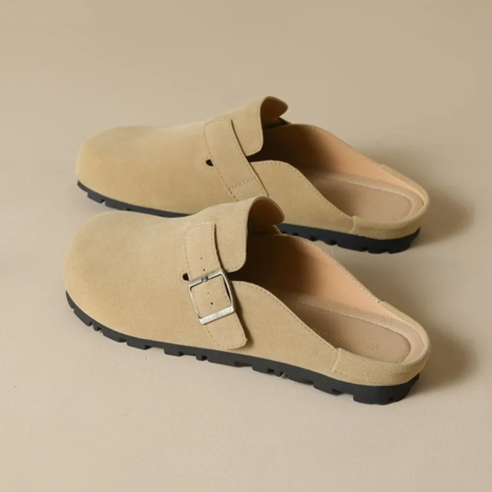 

Bag Head Half Slippers Women's Outer Wear Summer Woman Slippers Belt Buckle Summer Woman Shoes