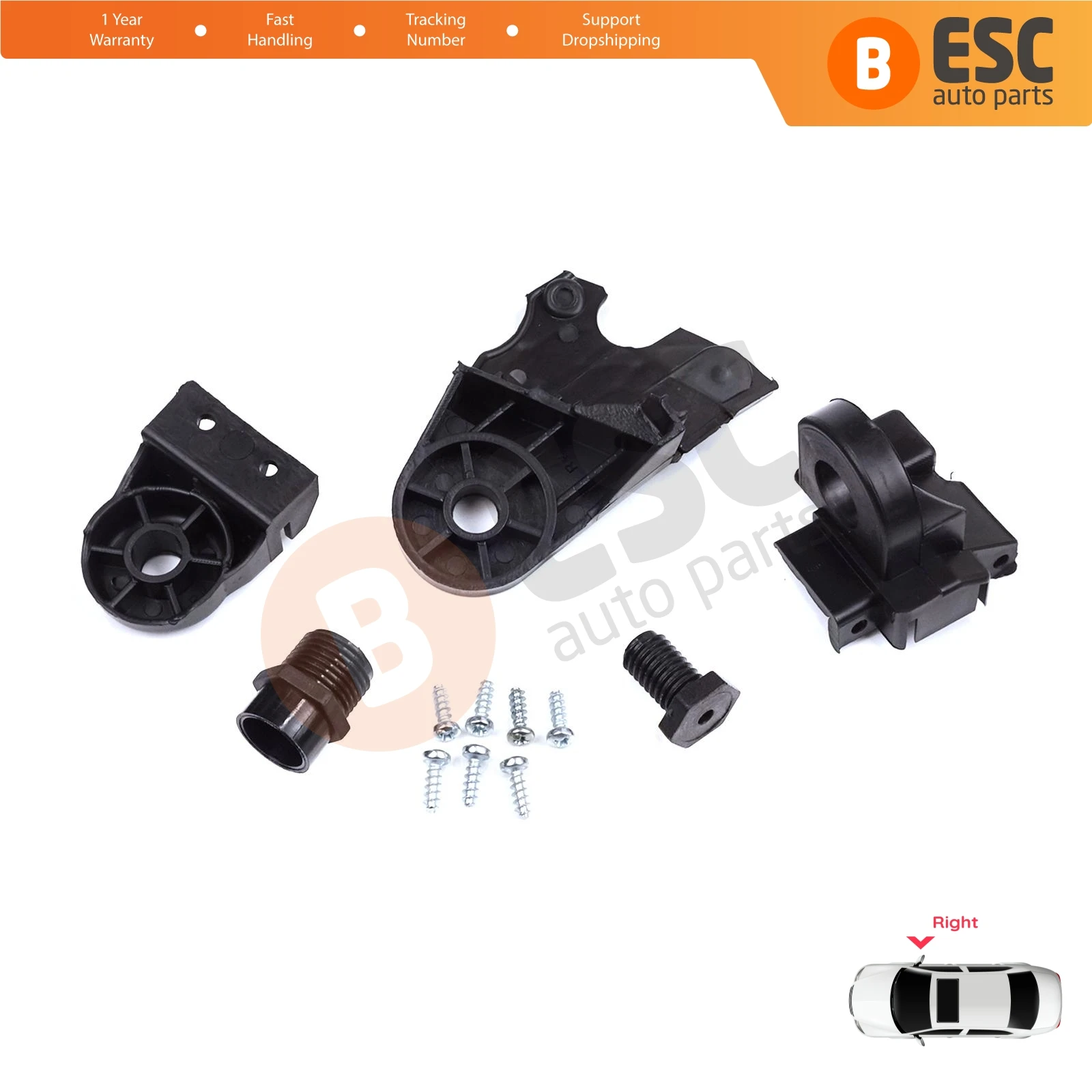 

EHL580-2 Headlight Holder Mount Repair Bracket Tab Set Right Side for Mercedes C Class W205 C205 S205 A205 2013-2023 A2058200414