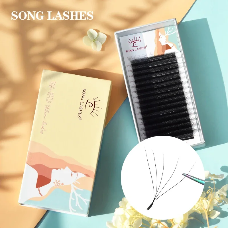 SONG Lprédit ES-Extension de Faux Cils, 16 Rangées 3D W, Outils et Fournitures de Maquillage Cosmétique, pour Femme Noire