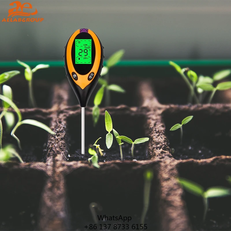 

Portable Digital Moisture Temperature Light PH 4 In 1 Tester Testing Soil PH Meter