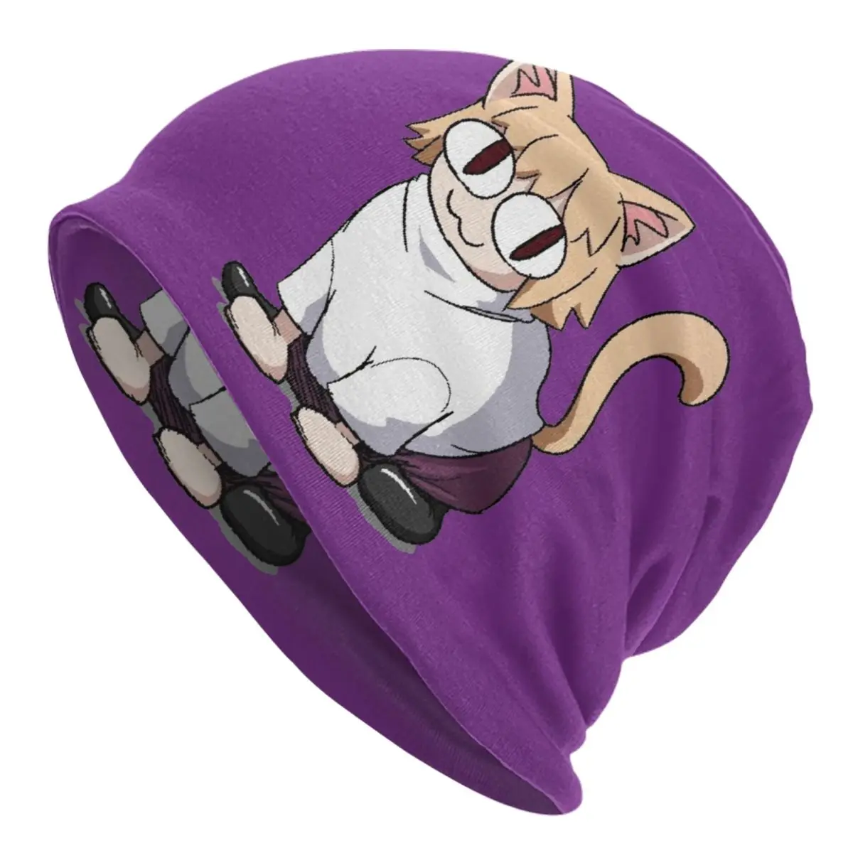 Anime Tsukihime Neco Arc Cat Gril Skullies Beanies Caps Men Women Unisex Trend Winter Warm Knit Hat Adult Bonnet Hats