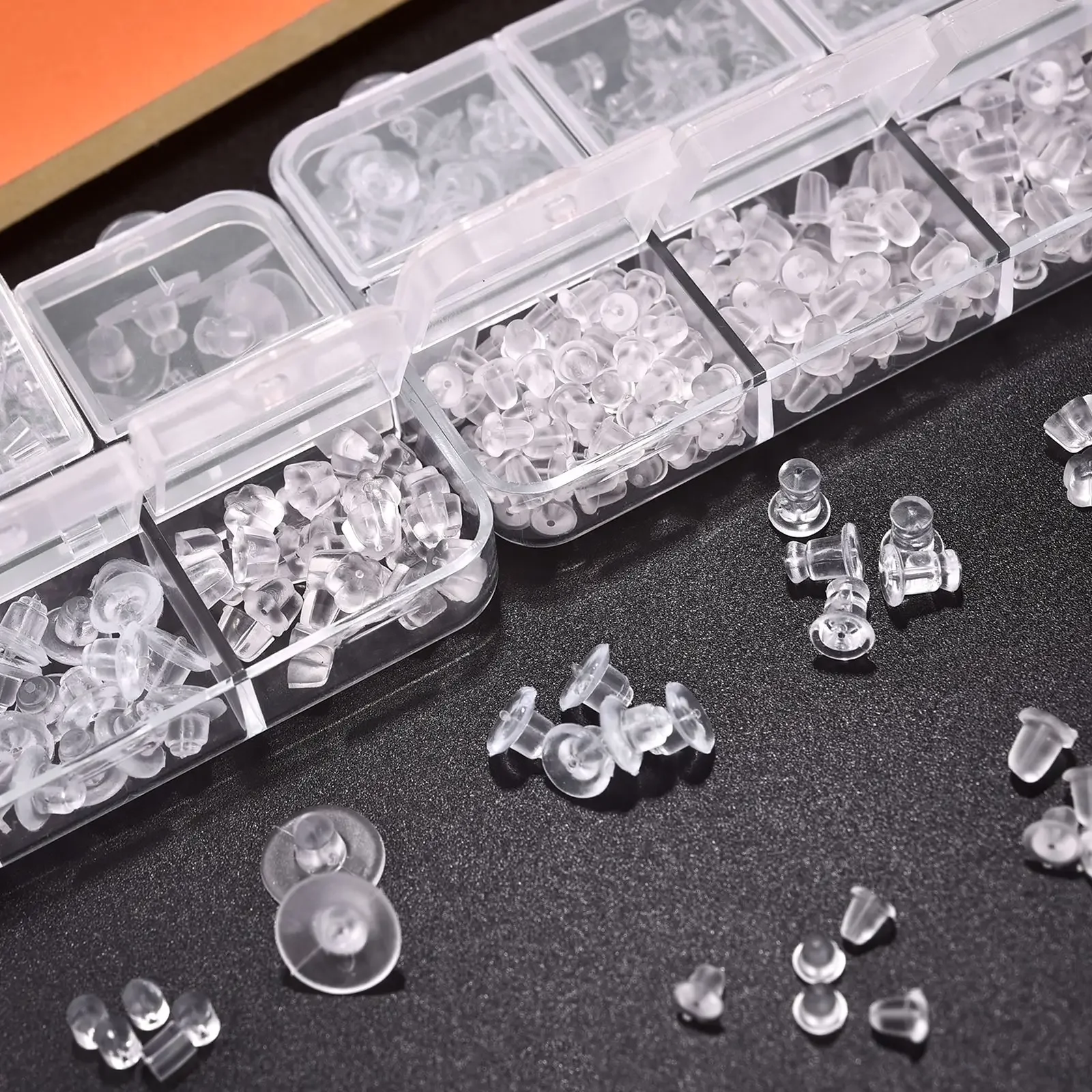 20-1000 قطعة لينة سيليكون المطاط القرط عودة السدادات ل قرط الاذن المرصع Findings بها بنفسك القرط النتائج اكسسوارات متعددة نمط الأذن التوصيل