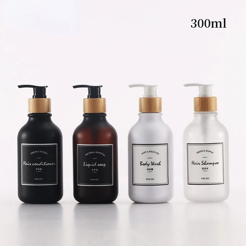 300 500ml Dozownik mydła łazienkowego o dużej pojemności Szampon do wielokrotnego napełniania Żel pod prysznic Balsam Pojemnik do przechowywania płynów