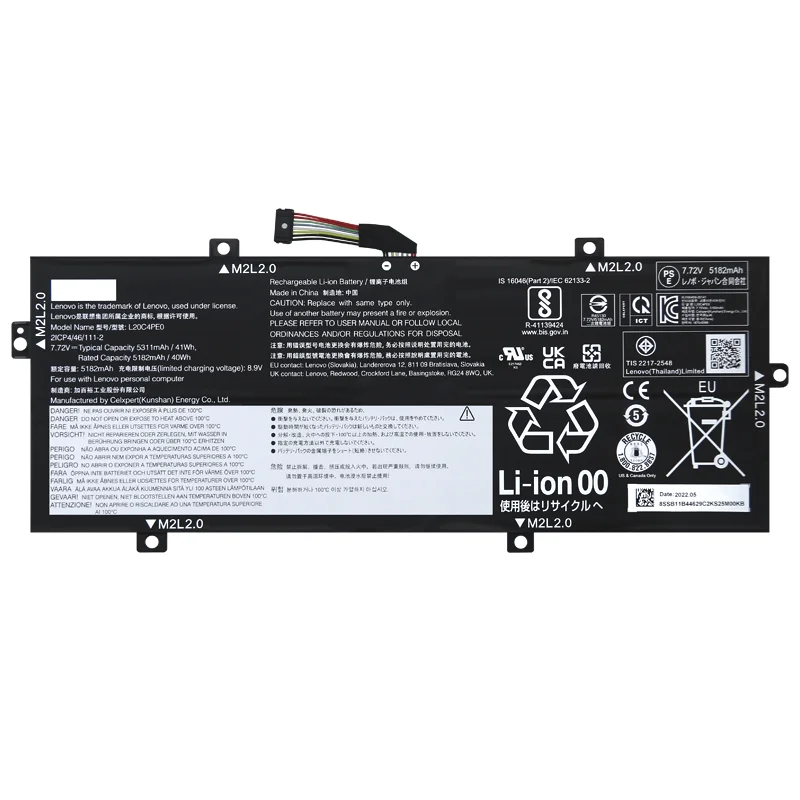 For Lenovo Yoga Duet 7-13ITL6 /13ITL6-LTE L20C4PE0 L20M4PE0 5B11B44627 5B11B44628 SB11B44629 SB11B44630 82MA 82Q7 Laptop battery