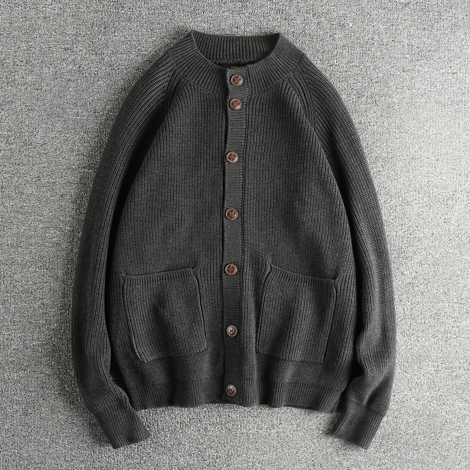 

Осень и зима, новый японский ретро-стойка с длинными рукавами и воротником-стойкой, вязаный свитер, мужская мода, повседневный свитер, пальто