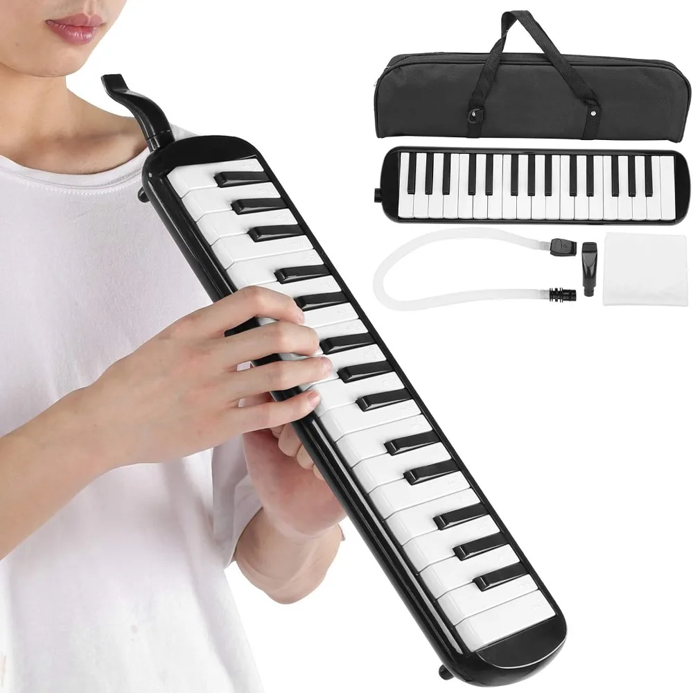 Premium 32 Key 32 Key Melodica Black Plastic Melodica Instrument Musical Keyboard Home Practice