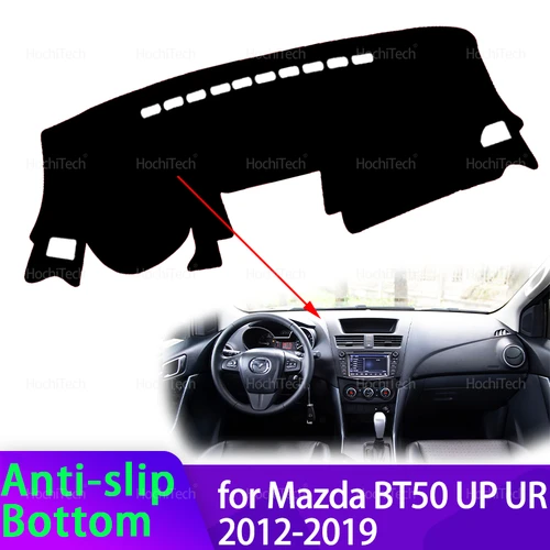 Para Mazda BT50 UP UR 2012-2019 cubierta de salpicadero de coche evitar almohadilla de luz cubierta de instrumento alfombra accesorios de coche