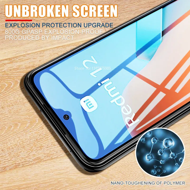 5Pcs Anti-Burst Protective Glass For Xiaomi Redmi Note 13 12 12T Pro Plus Tempered Screen For Redmi 12C 13C 10C 9C Fast Shipping