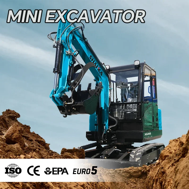 حفارة زاحفة هيدروليكية صغيرة عالية الجودة تبيع 3.5 طن بستان مزرعة خنادق مخصصة 3500 كجم حفار مسار صغير بالجملة