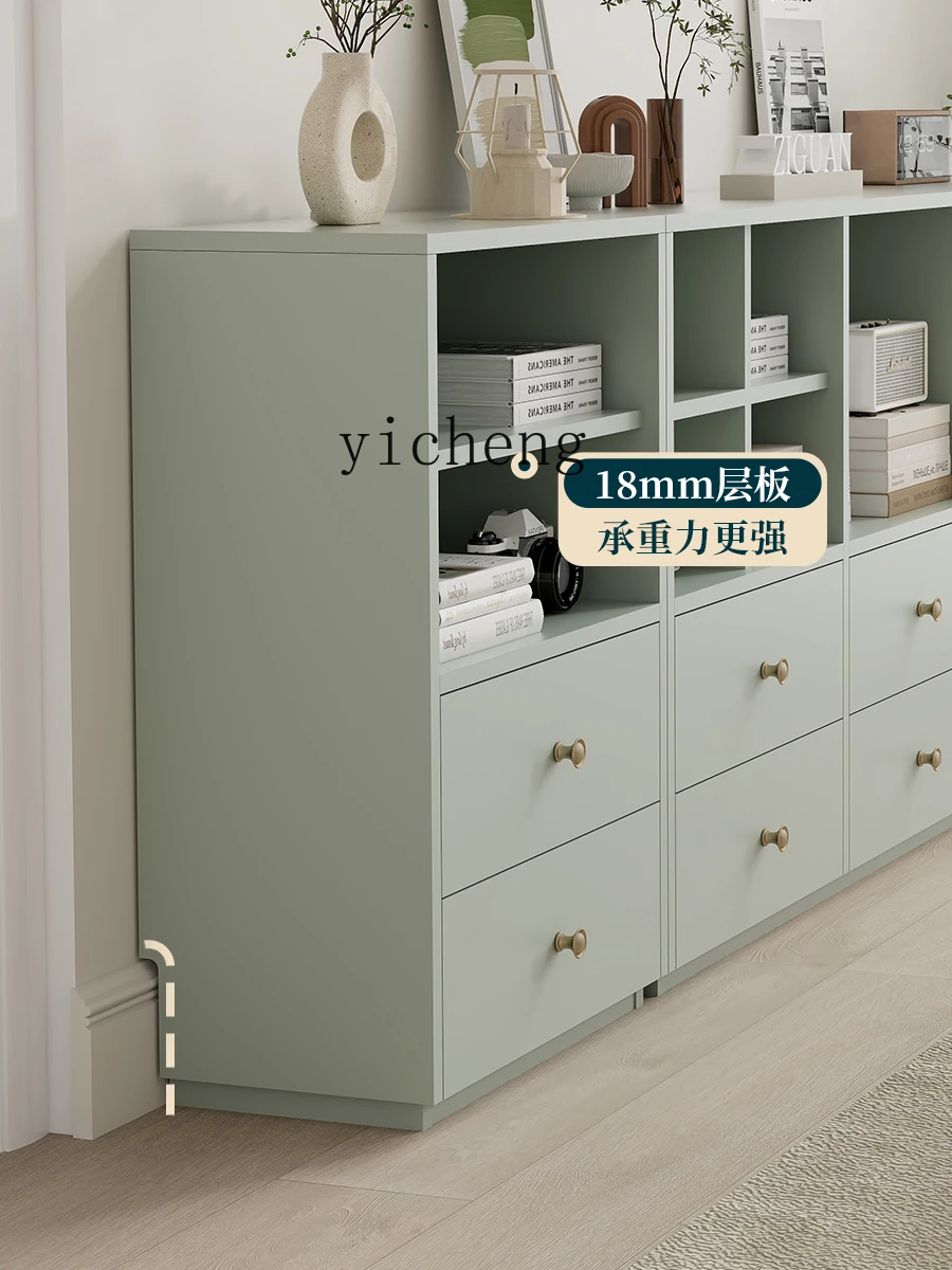 Combined Bookcase Living Room Sofa Partition Low Cabinet Background Wall Art Display Cabinet