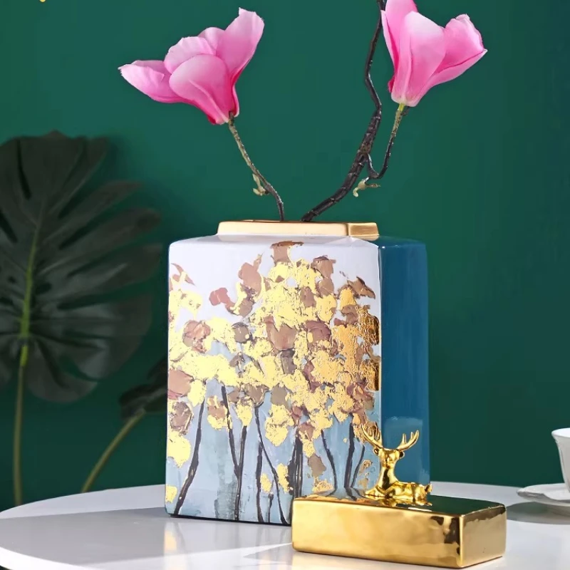 

Minimalist Ceramic Vase, New Chinese Style Table Centerpiece for Living Room Entryway, Housewarming Birthday Gift Home Decor