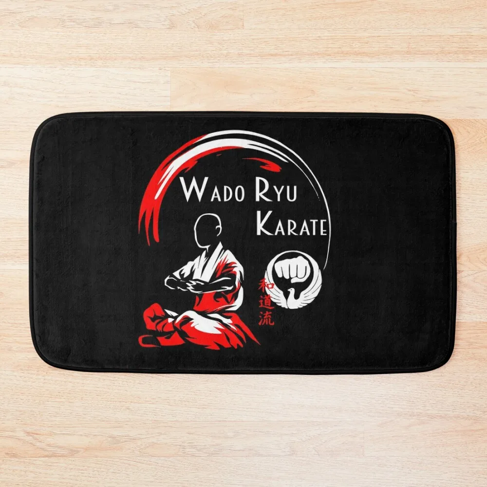 

Wado Ryu Karate Sensei Meditation - Budo Martial Arts Design Bath Mat Kitchen Carpet Anti-Slip Carpet Mat