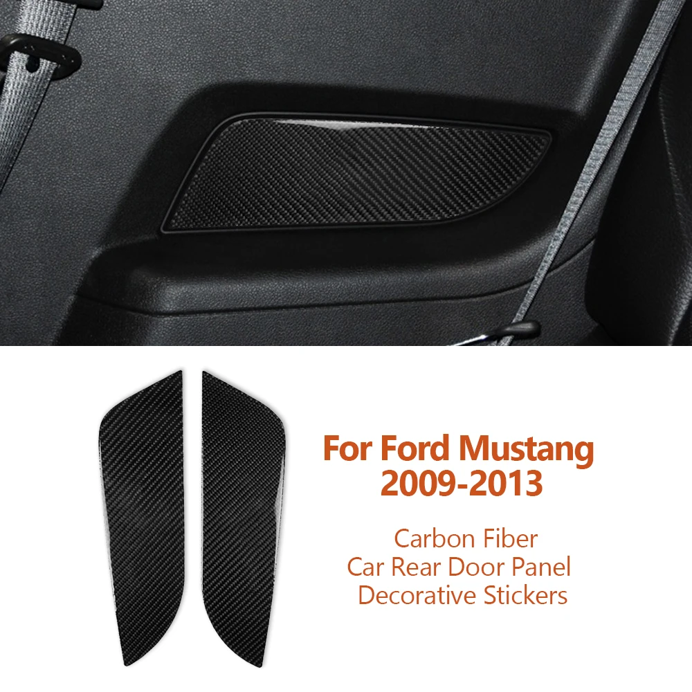 

For Ford Mustang 2009-2013 Car-Styling Modification Carbon Fiber Car Rear Door Panel Decorative Sticker Auto Interior Accesorios