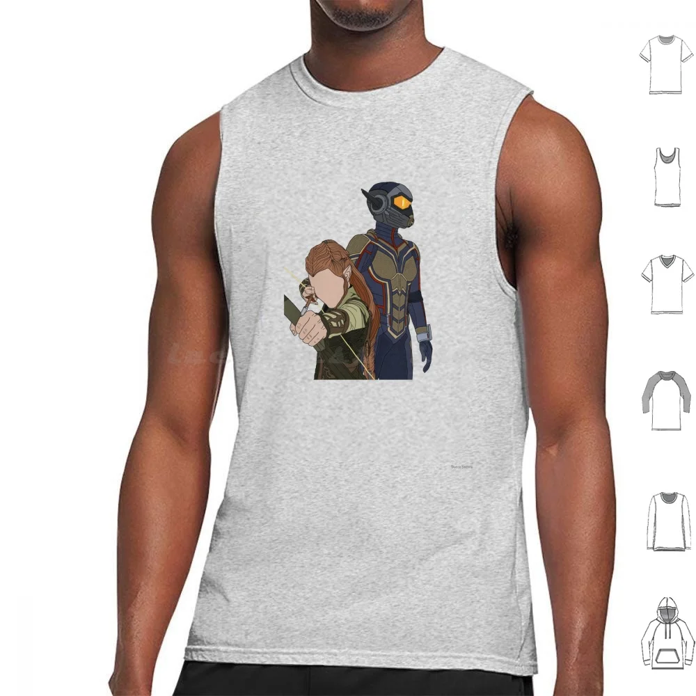 Evangeline Tank Tops Vest Sleeveless Evangeline Lily Tauriel Ant Man Mash Up Evangeline Lily