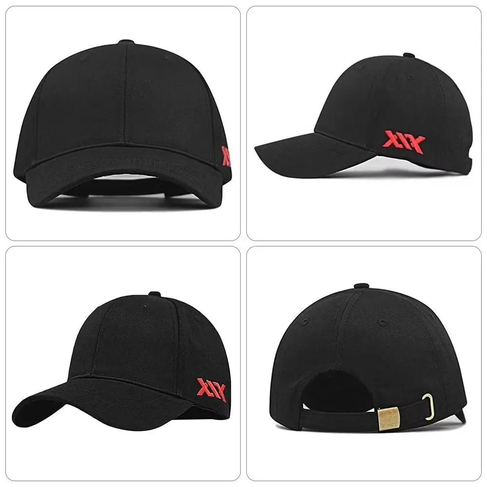 

Cotton Hip Hop Sunscreen Hats Adjustable Washable Casual Snapback Caps Comfortable Sun Protection Large Size Baseball Caps