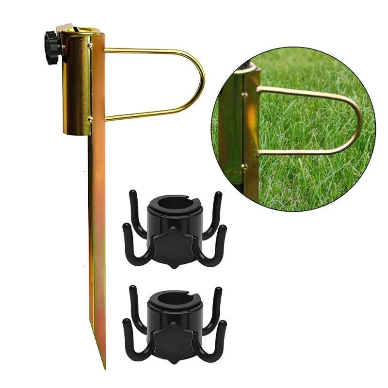 2Pieces Windproof Large Garden Umbrella Holder Stand with Rustproof Coating Steel Base for Lawn Beach Terraces high quality